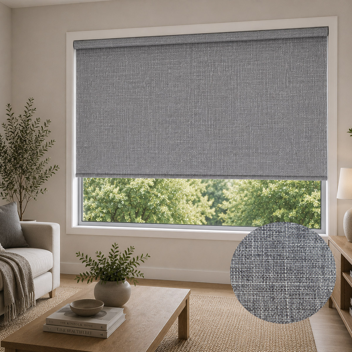Luna Daylight Dark Grey Roller Blind