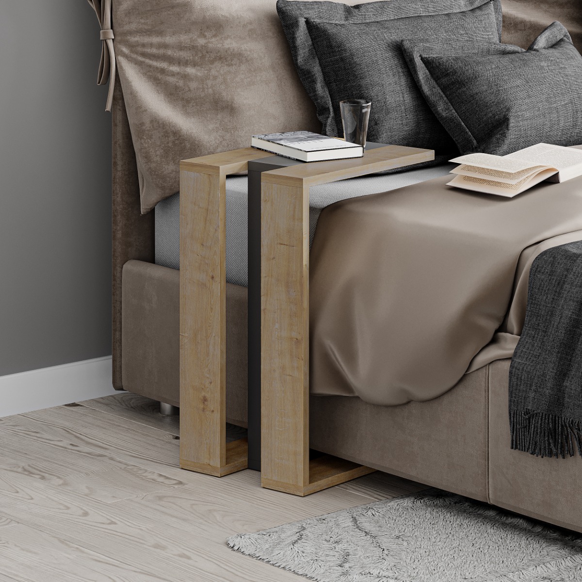Muju Oak & Anthracite Side Table