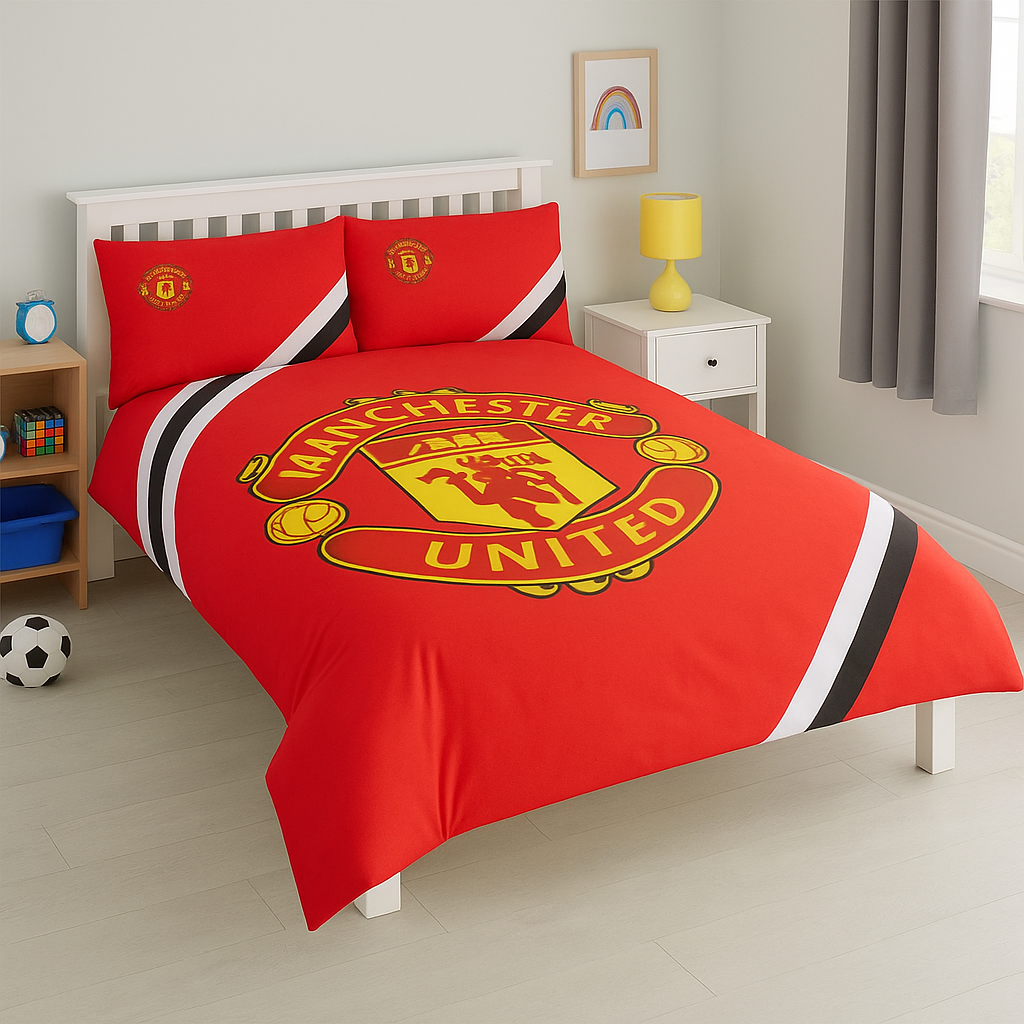 Manchester United Core Red Cotton Mix Duvet Cover Set