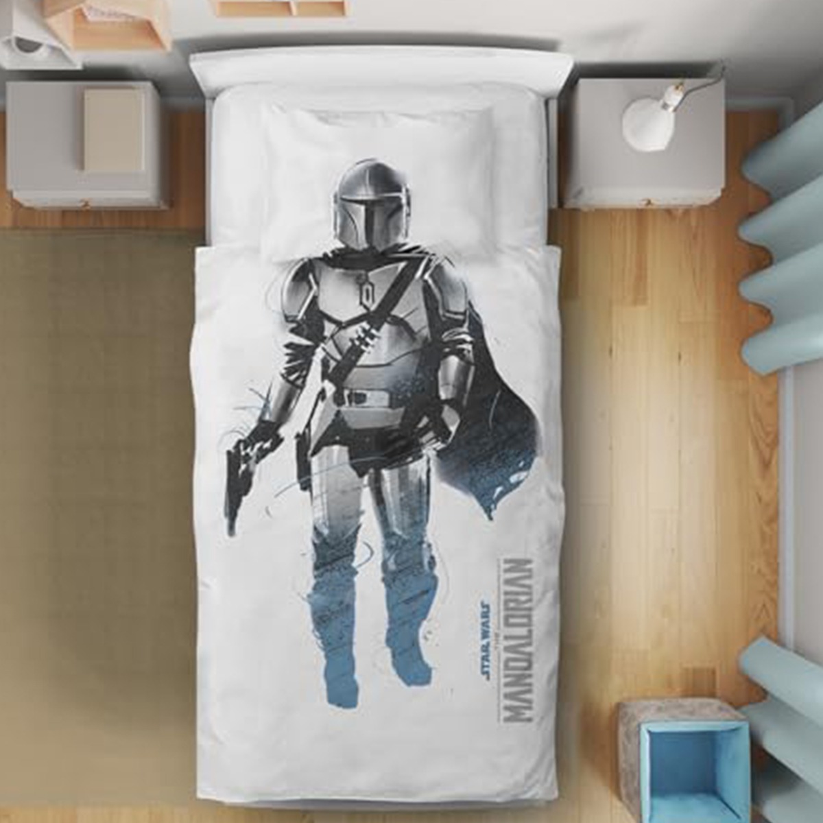 Star Wars Mandalorian Cotton Rich Single Duvet Cover Set