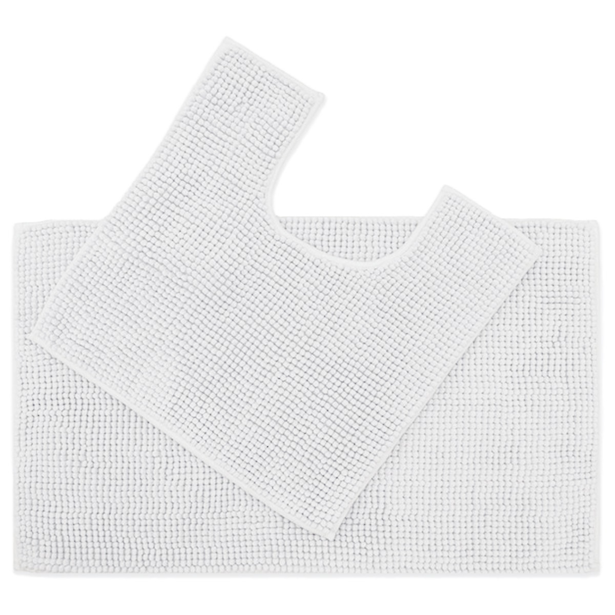 Noodle White Bathmat Set