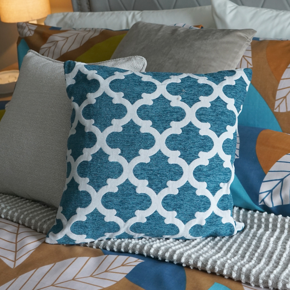 Marrakesh Teal Filled Cushion