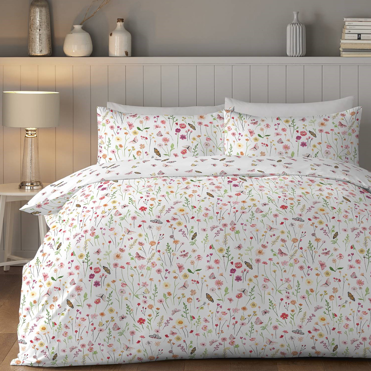 Meadow Pink Cotton Rich Duvet Cover Set