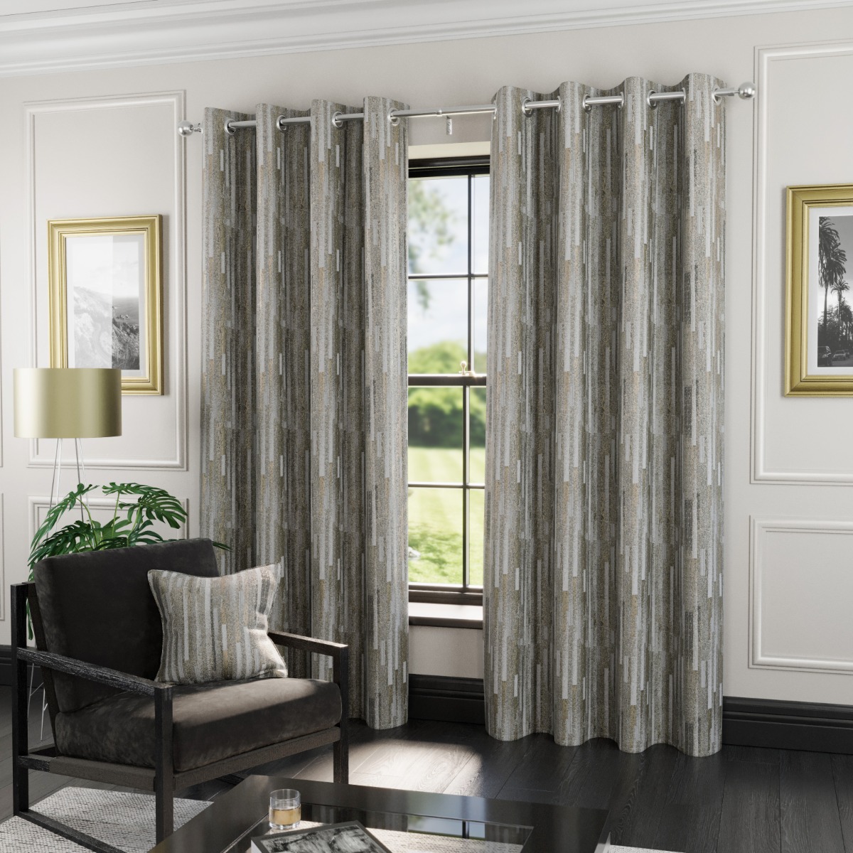 Monterey Natural Ready Made Eyelet Curtains
