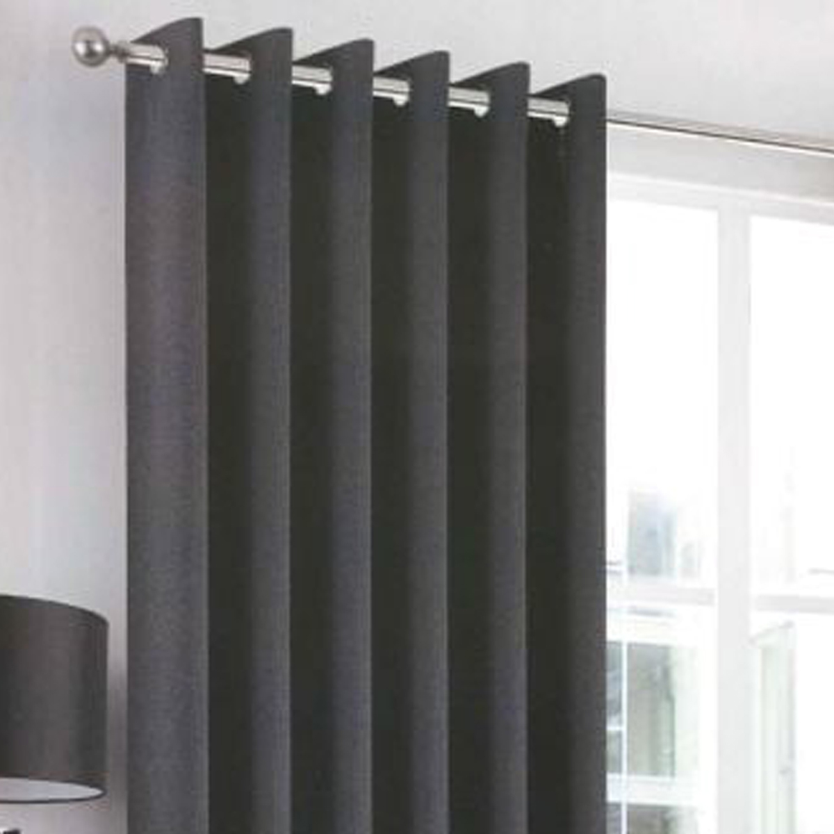 Napoli Eyelet Grey Blackout Eyelet Curtains