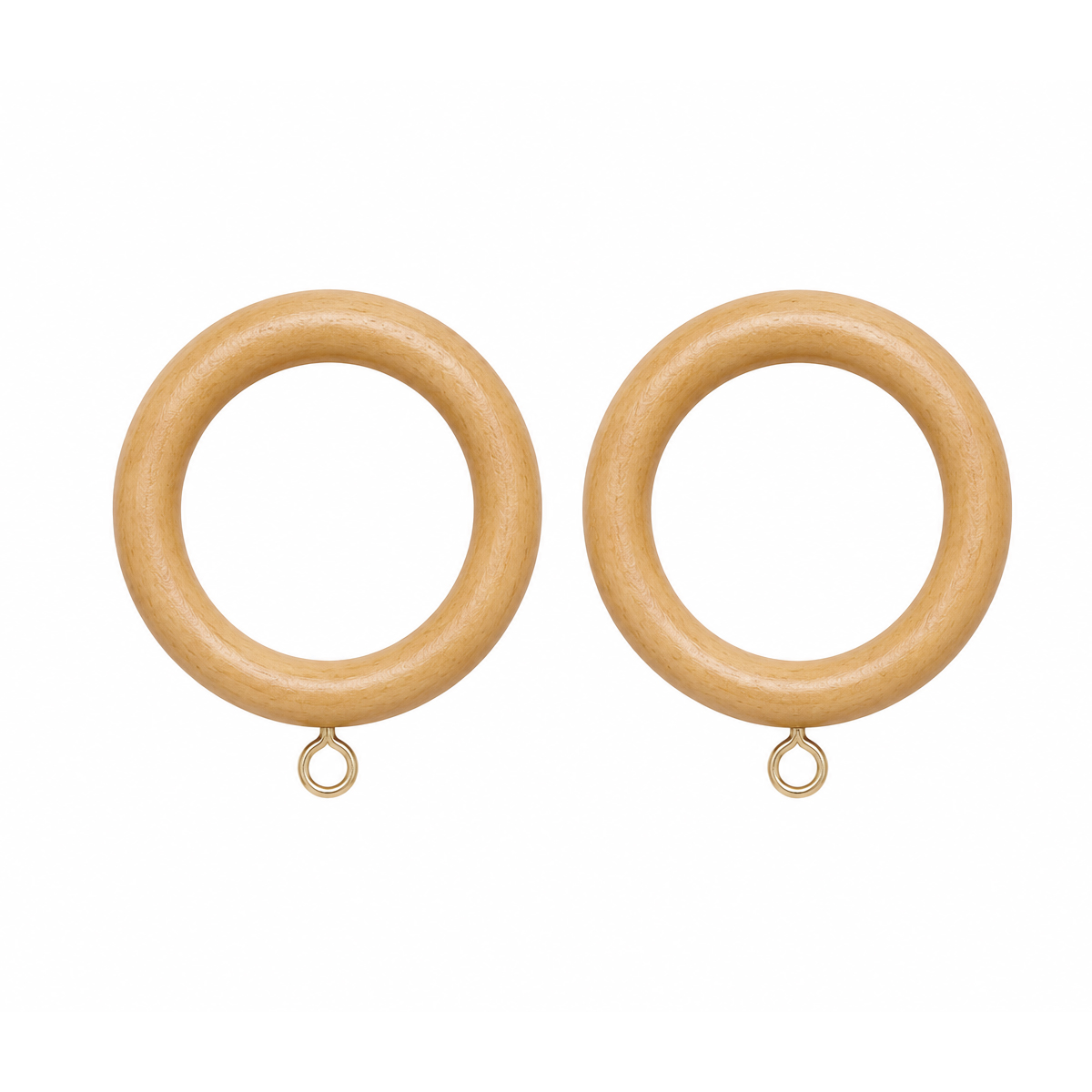 28mm Natur Wood Natural Ring 4 Pack