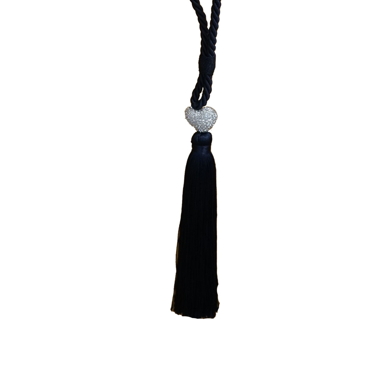 Heart Rope Navy Tieback
