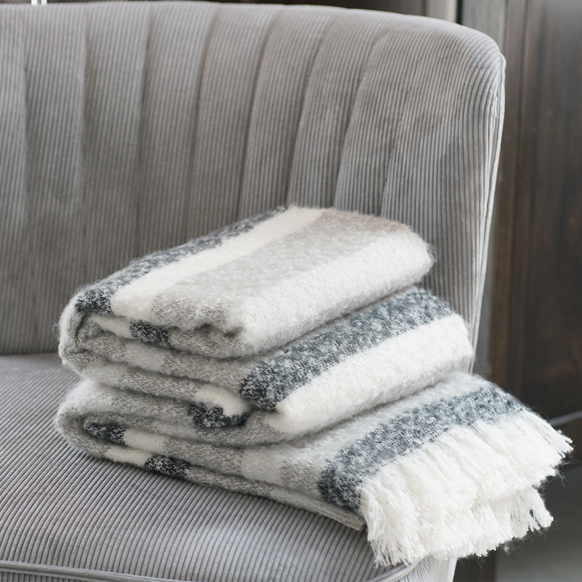 Noah Grey Throw 130x170cm