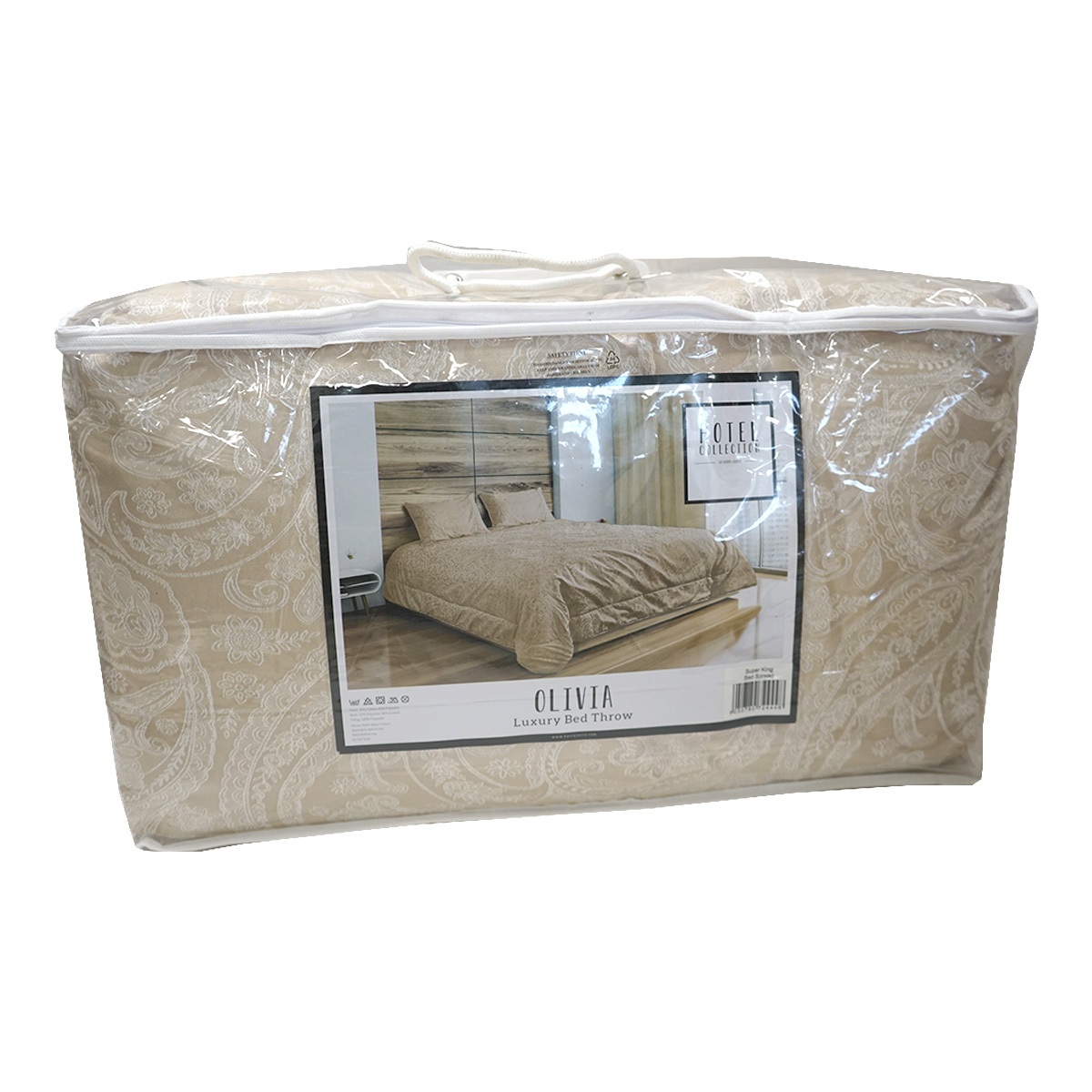 Olivia Natural Bedspread 260x240cm