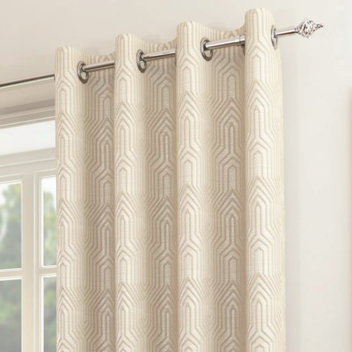 Olympus Natural Ready Made Eyelet Curtains