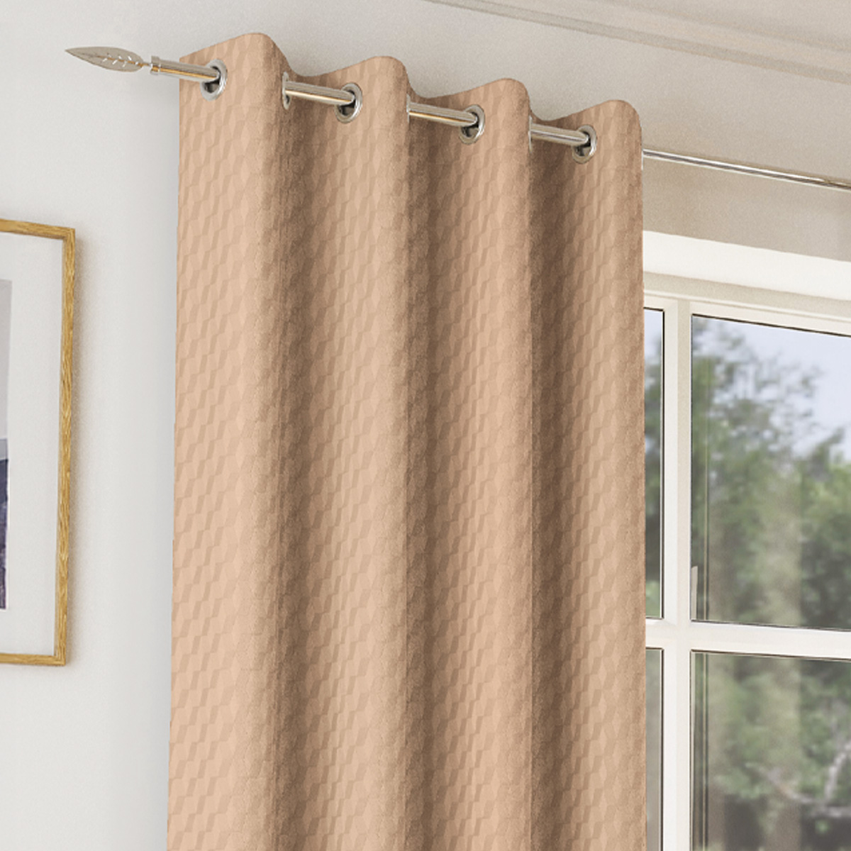 Osaka Latte Thermal Ready Made Eyelet Curtains