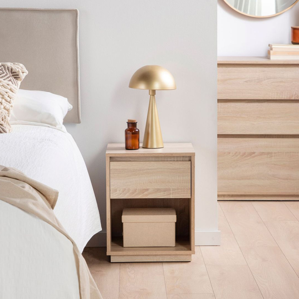 Oslo Oak Bedside Table