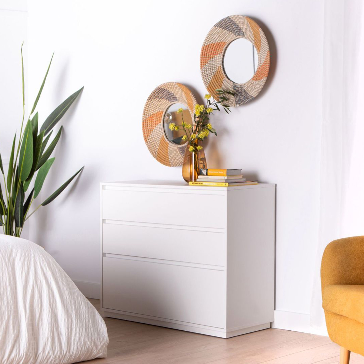 Oslo White 3 Drawer Chest of Drawers