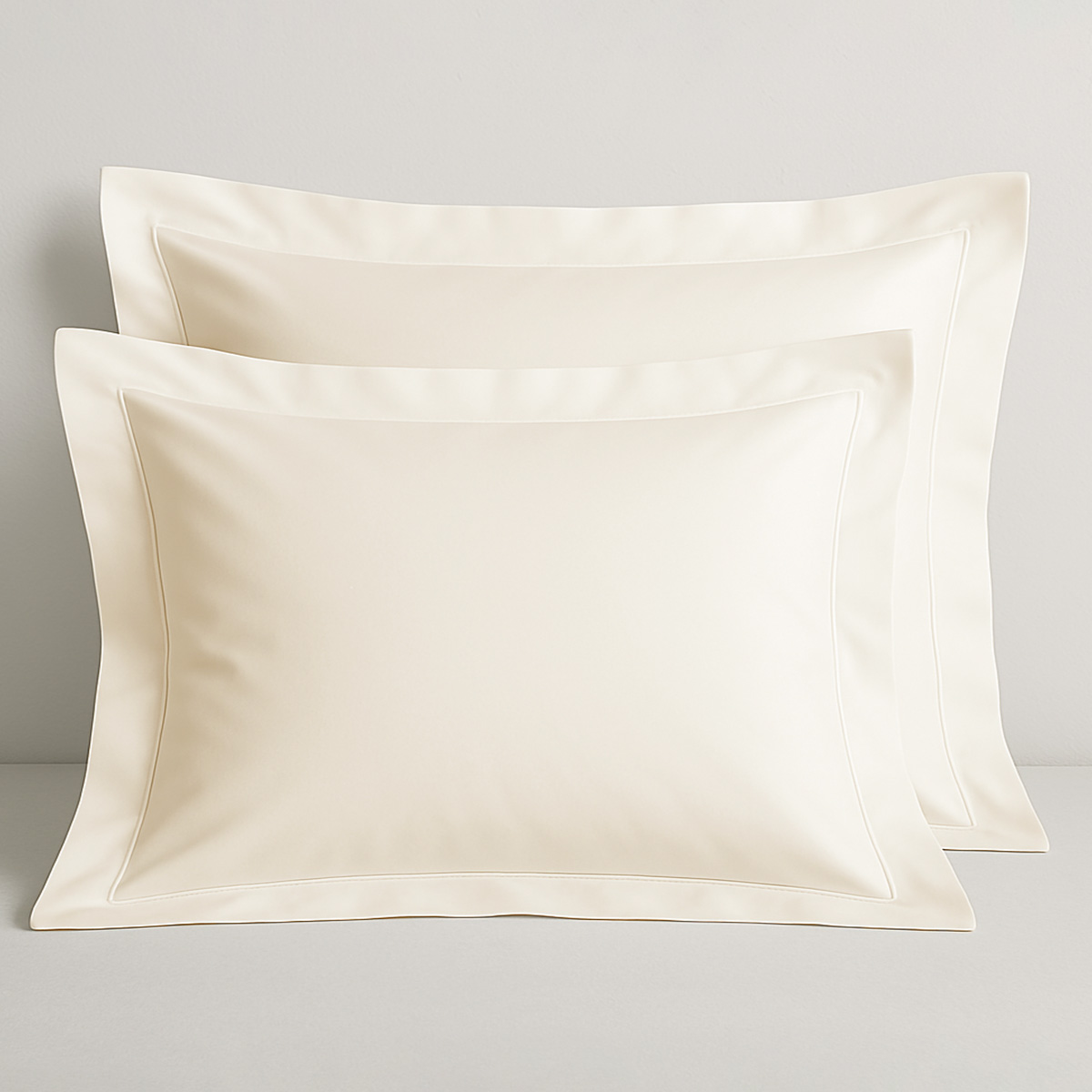 Hotel Collection 100% Cotton Cream Oxford Pillowcase Pair