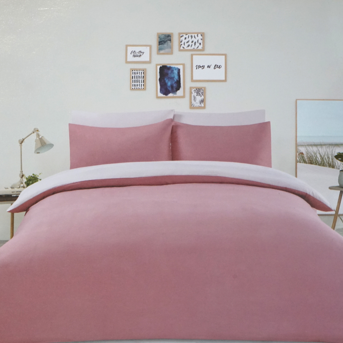 Oxford Dusky Pink Duvet Cover Set