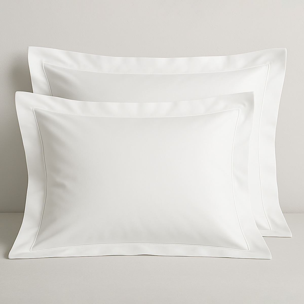 Hotel Collection 100% Cotton White Oxford Pillowcase Pair