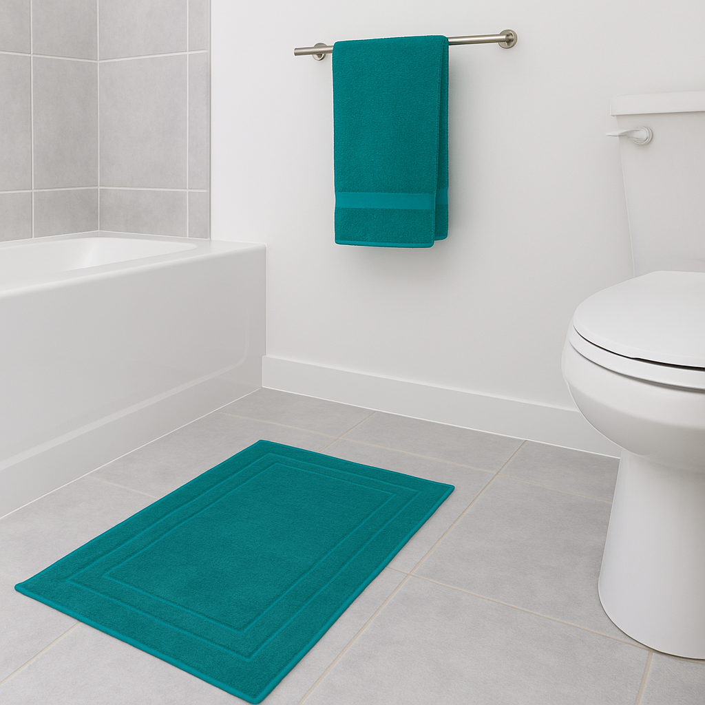 500gsm Zero Twist Peacock Bathmat