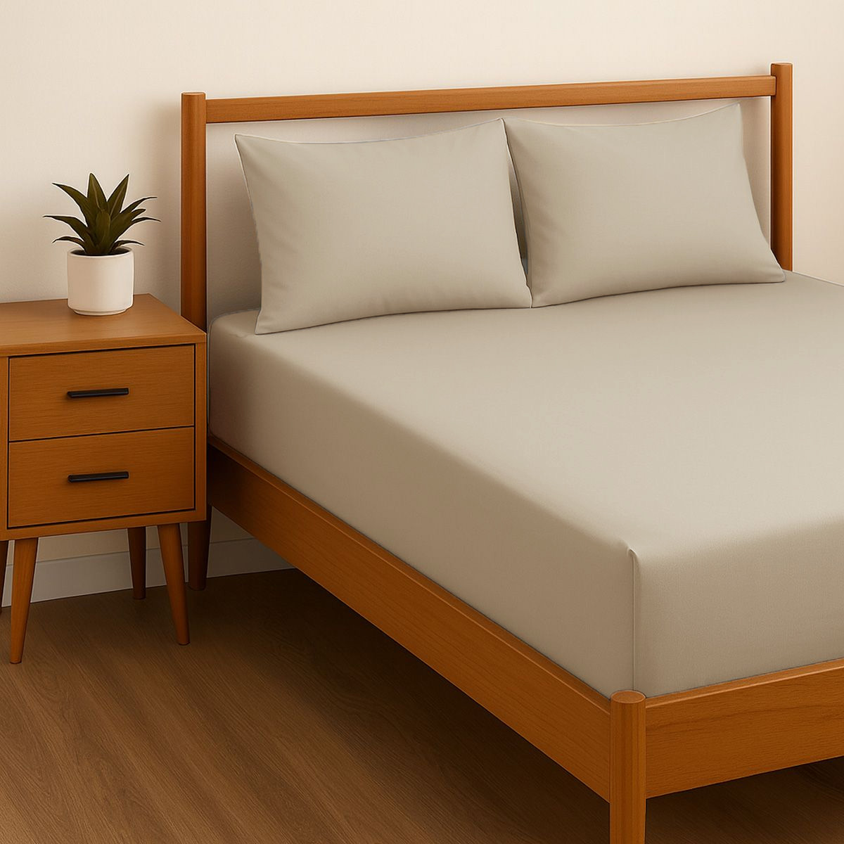 Percale Grey Cotton Mix Fitted Sheets Range