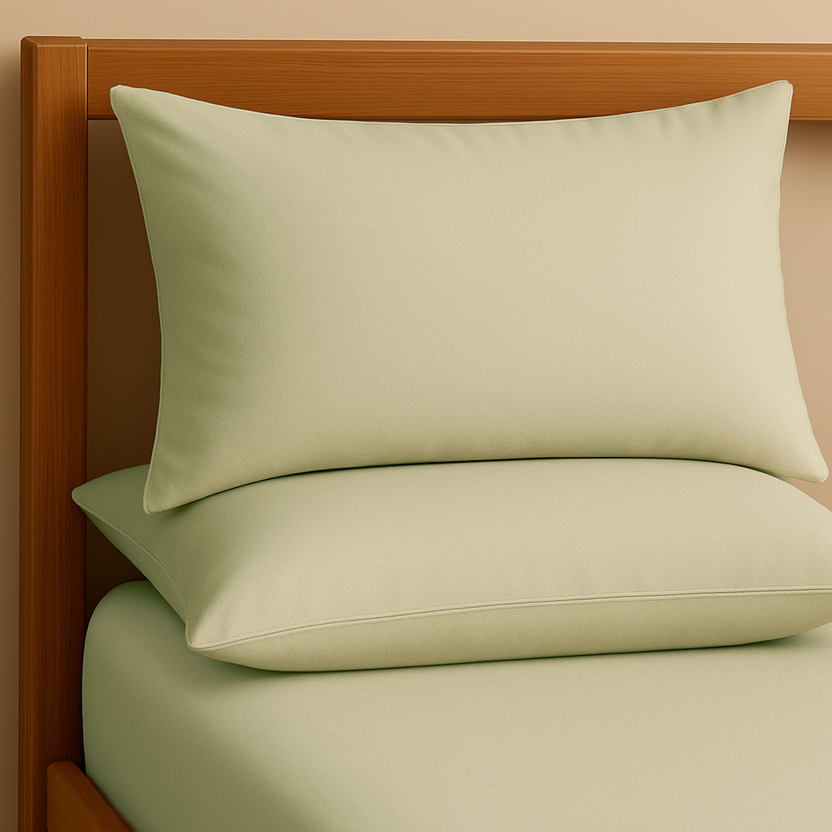 Percale Laurel Green Pillowcase Pair