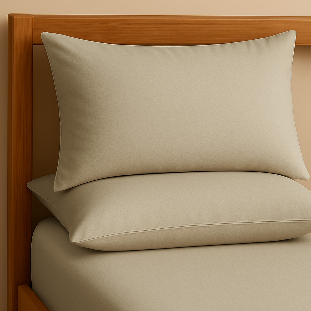 Percale Natural Pillowcase Pair