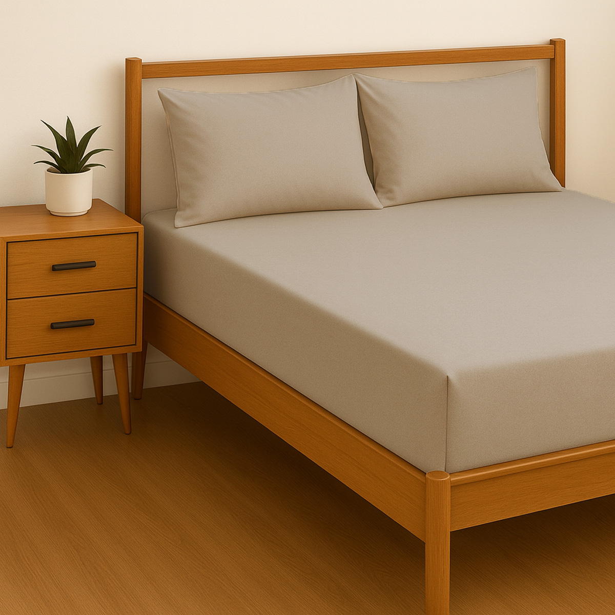 Percale Natural Cotton Mix Sheet Range