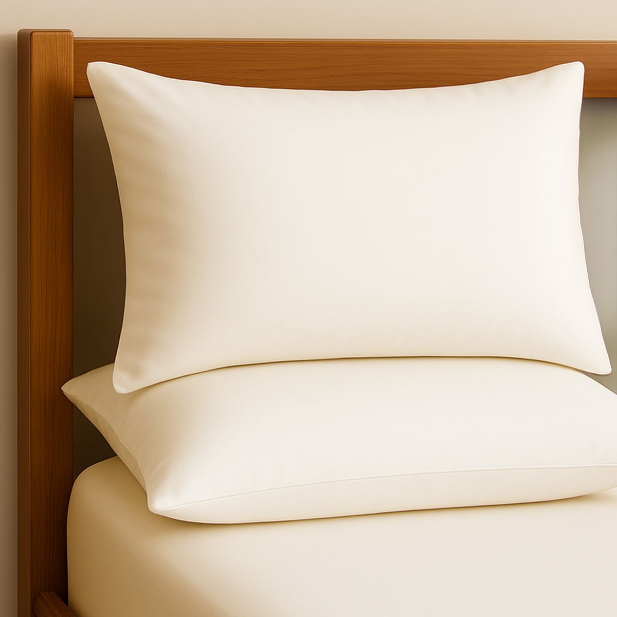 Percale Ivory Pillowcase Pair