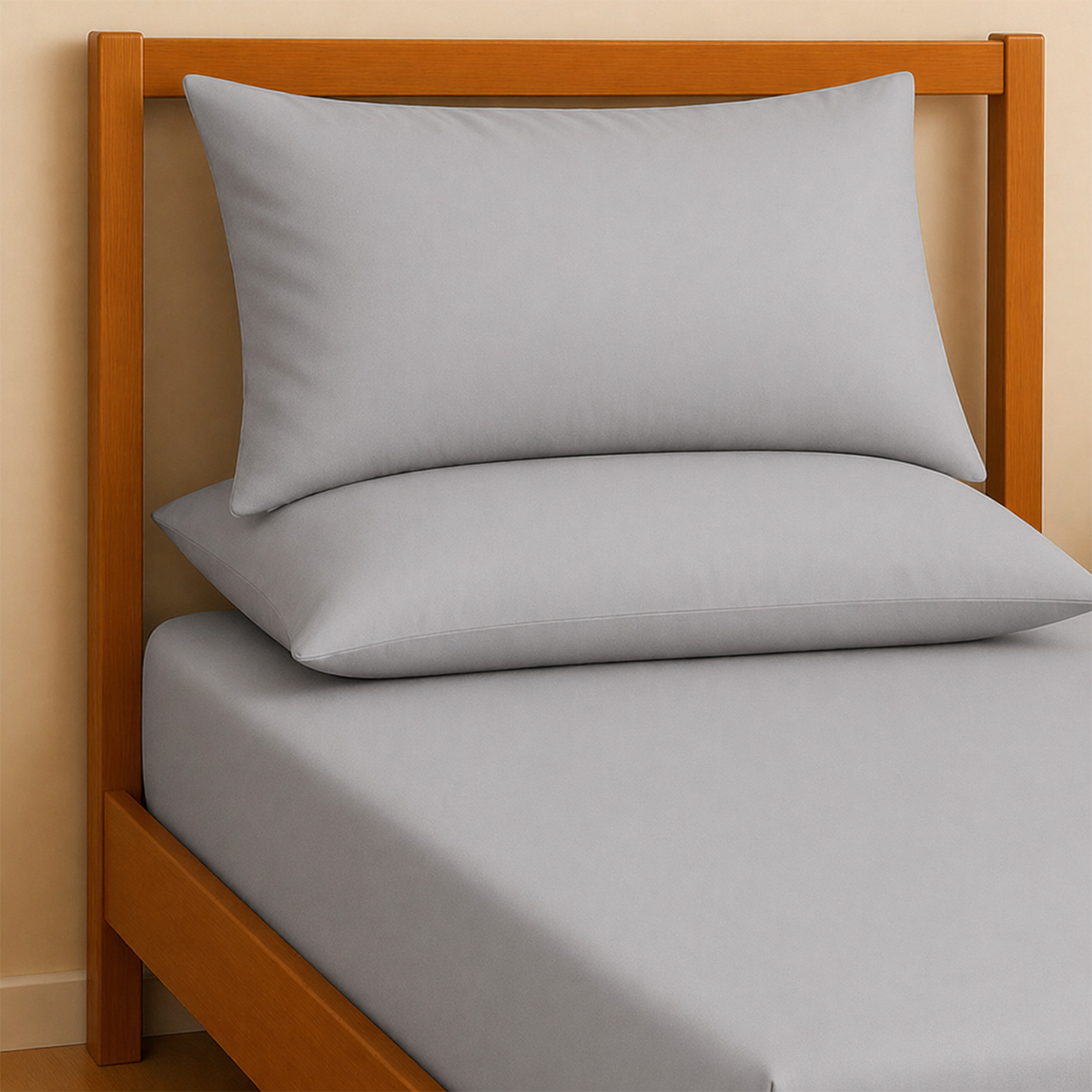 Percale Silver Pillowcase Pair