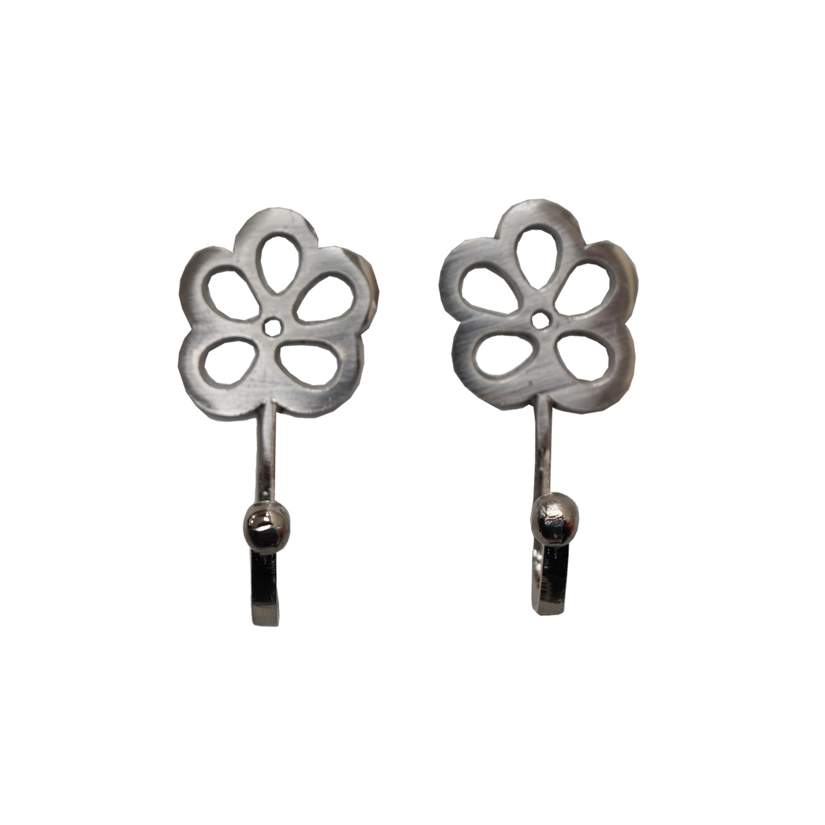 Petal Satin Silver Hook Pair