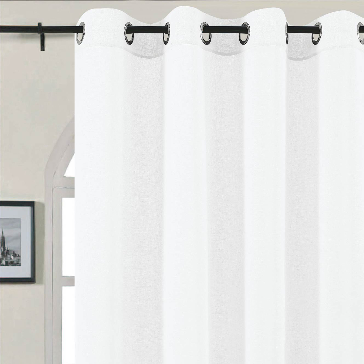 Siena White Eyelet Voile Panel