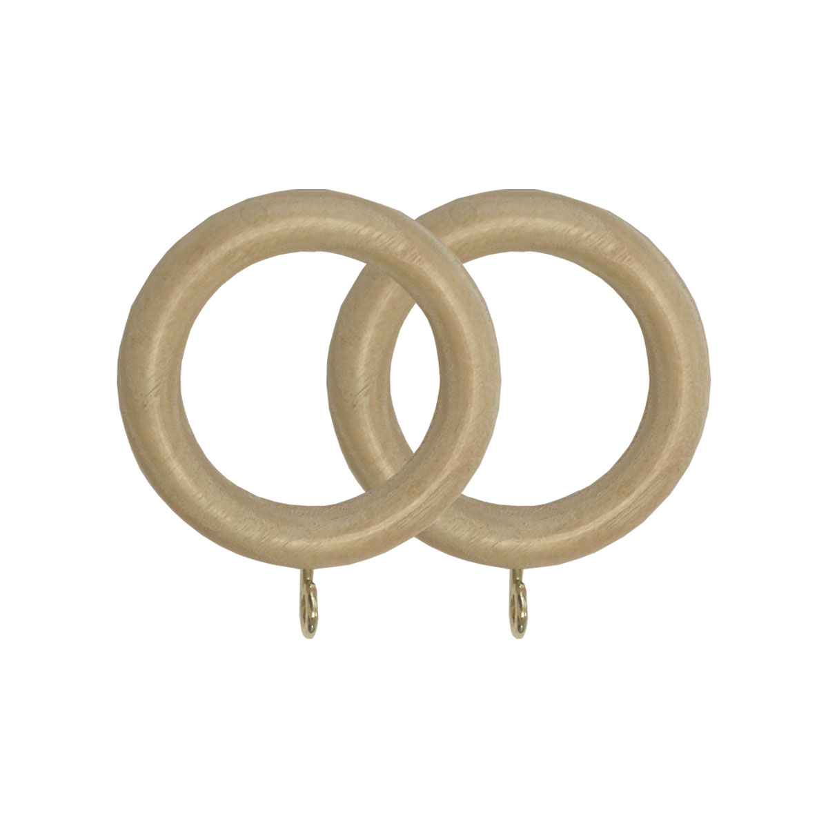 28mm Dh Wood Light Oak Curtain Rings 4 Pack