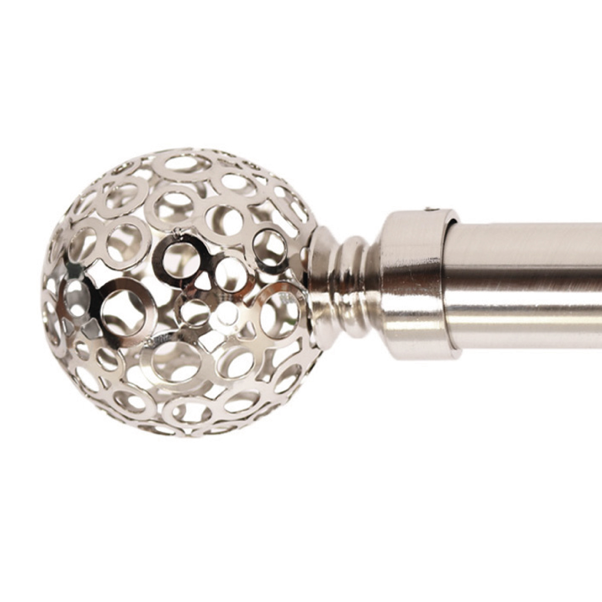 25/28mm Cairo Stainless Steel Extendable Curtain Pole