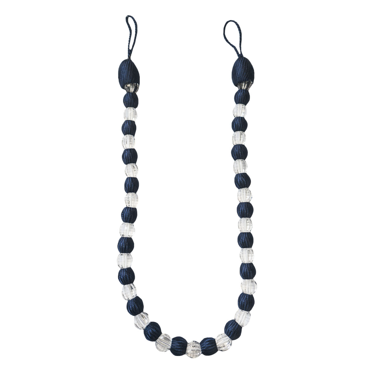 Auckland Navy Curtain Tie Back
