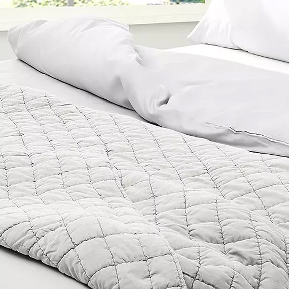Quilted Waffle Natural Bedspread 150x200cm