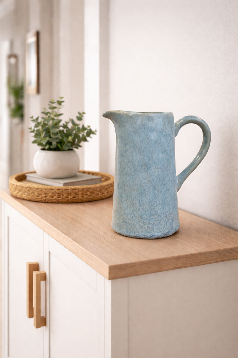 Blue Reactive Glaze Vase