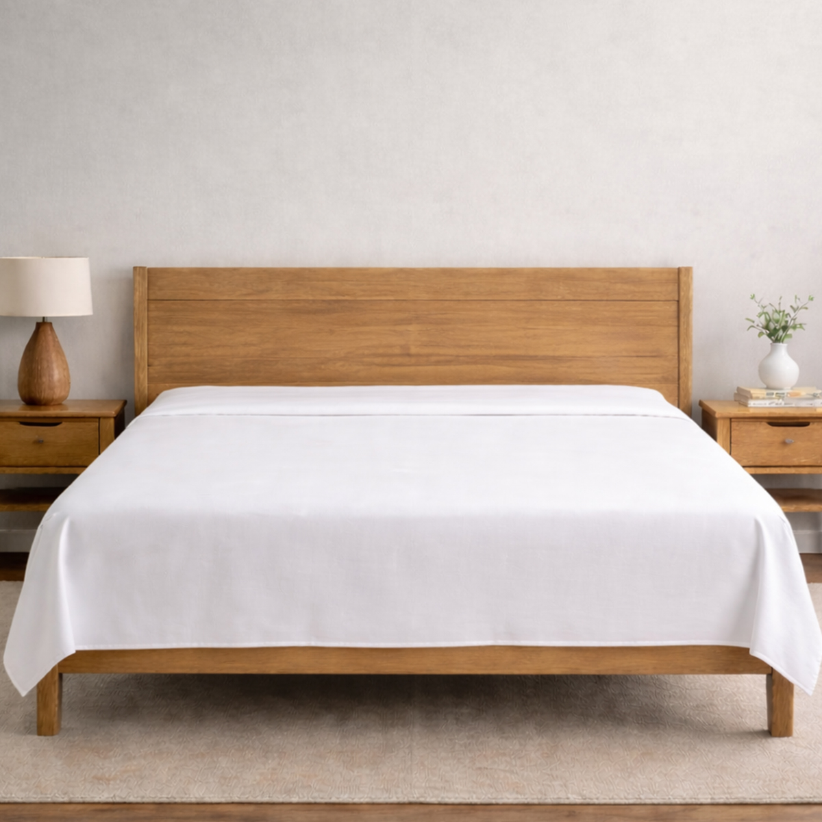 Revitalife White Anti-Allergy 100% Cotton Flat Sheet Range