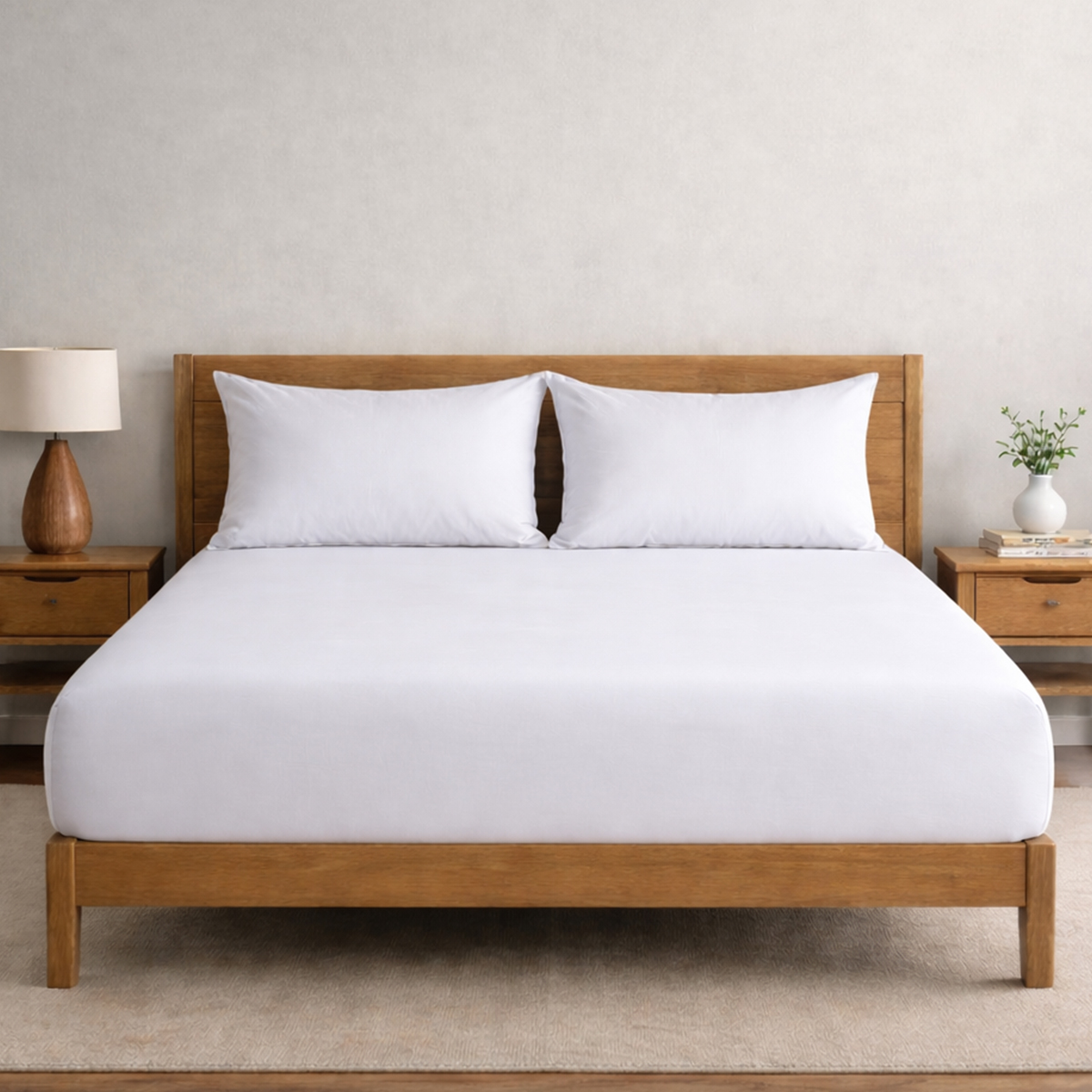 Revitalife White Anti-Allergy 100% Cotton Fitted Sheet Range