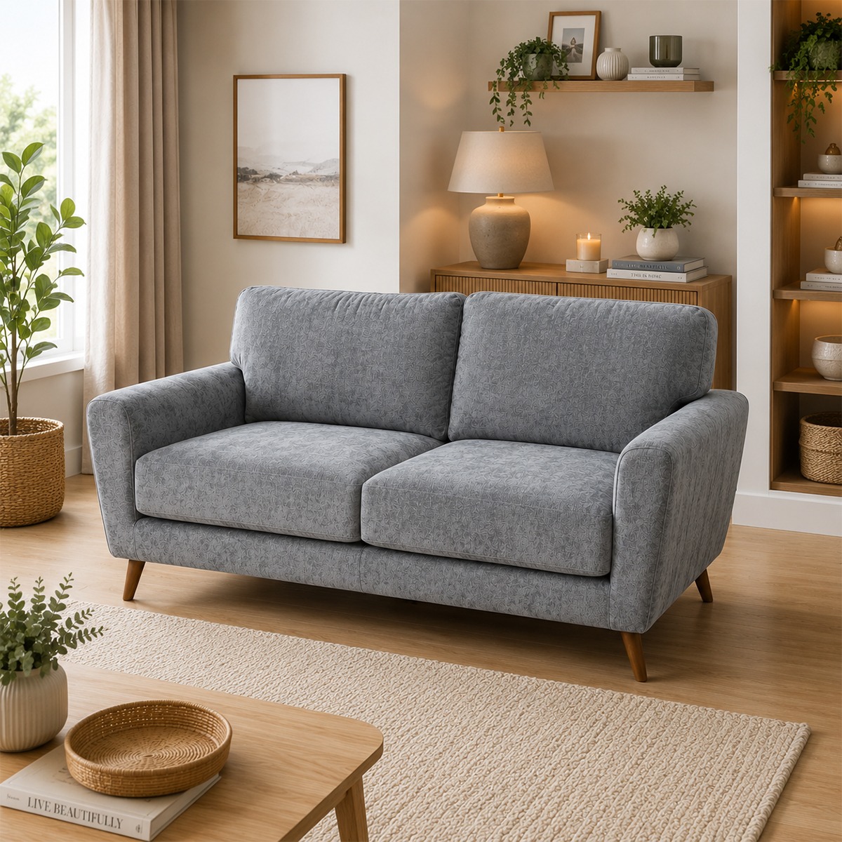 Rosie Sofa Grey 3 Seater Sofa