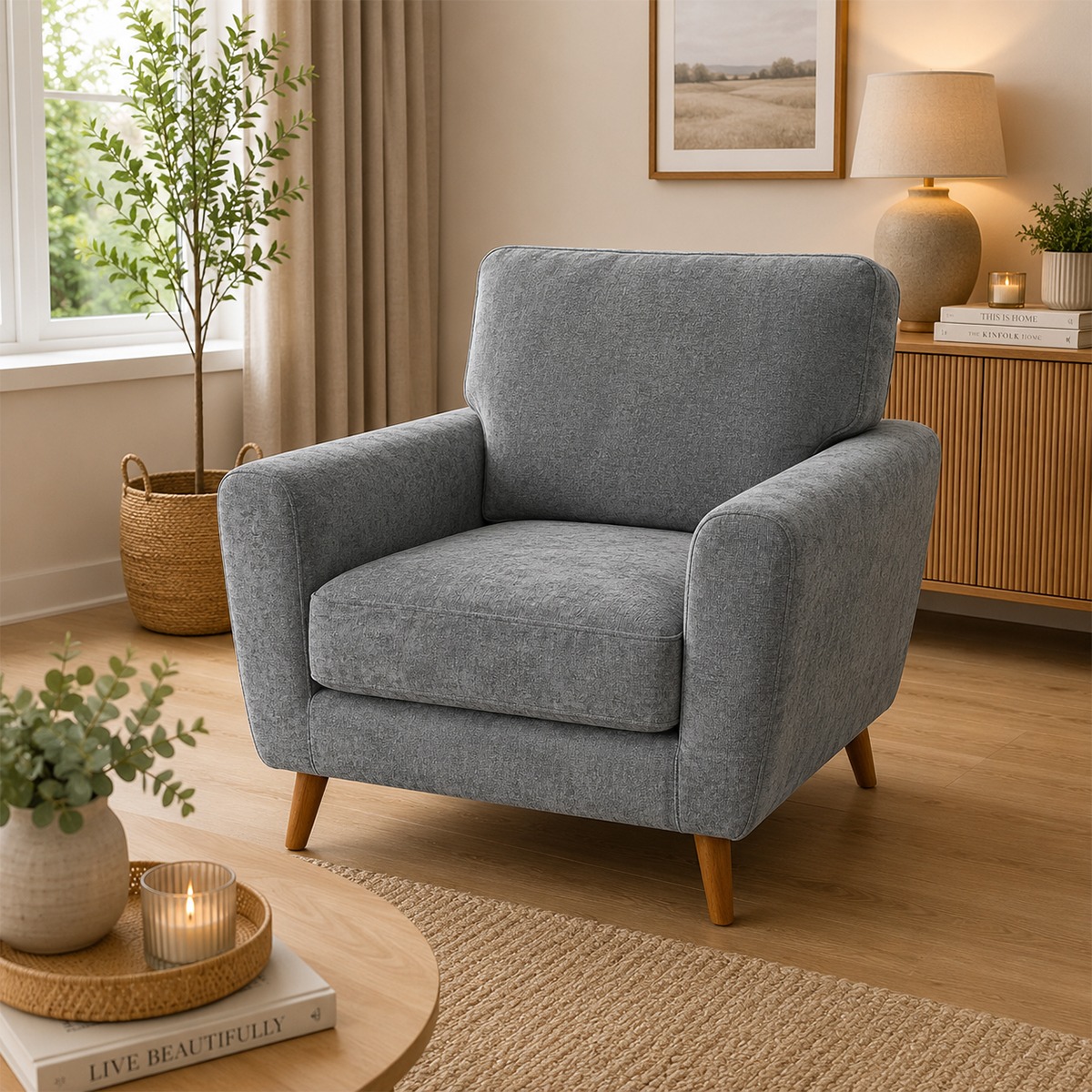 Rosie Grey Armchair