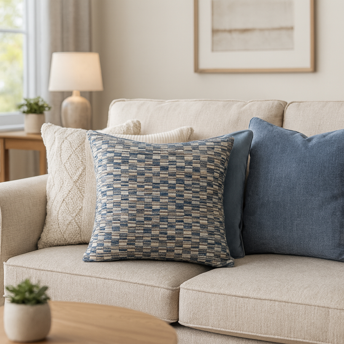 Rosie Blue Cushion Cover