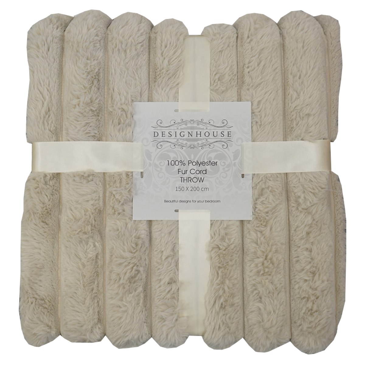 Rupert Natural Fur Cord Throw 150x200cm