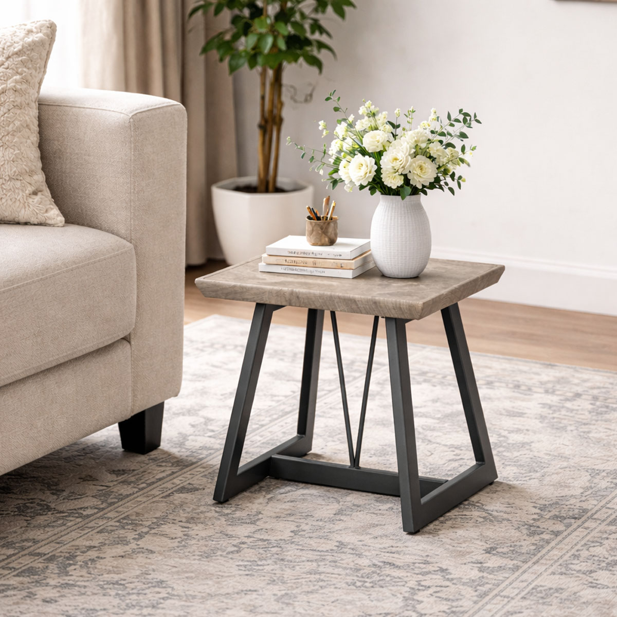 Chelsea Grey Black End Table