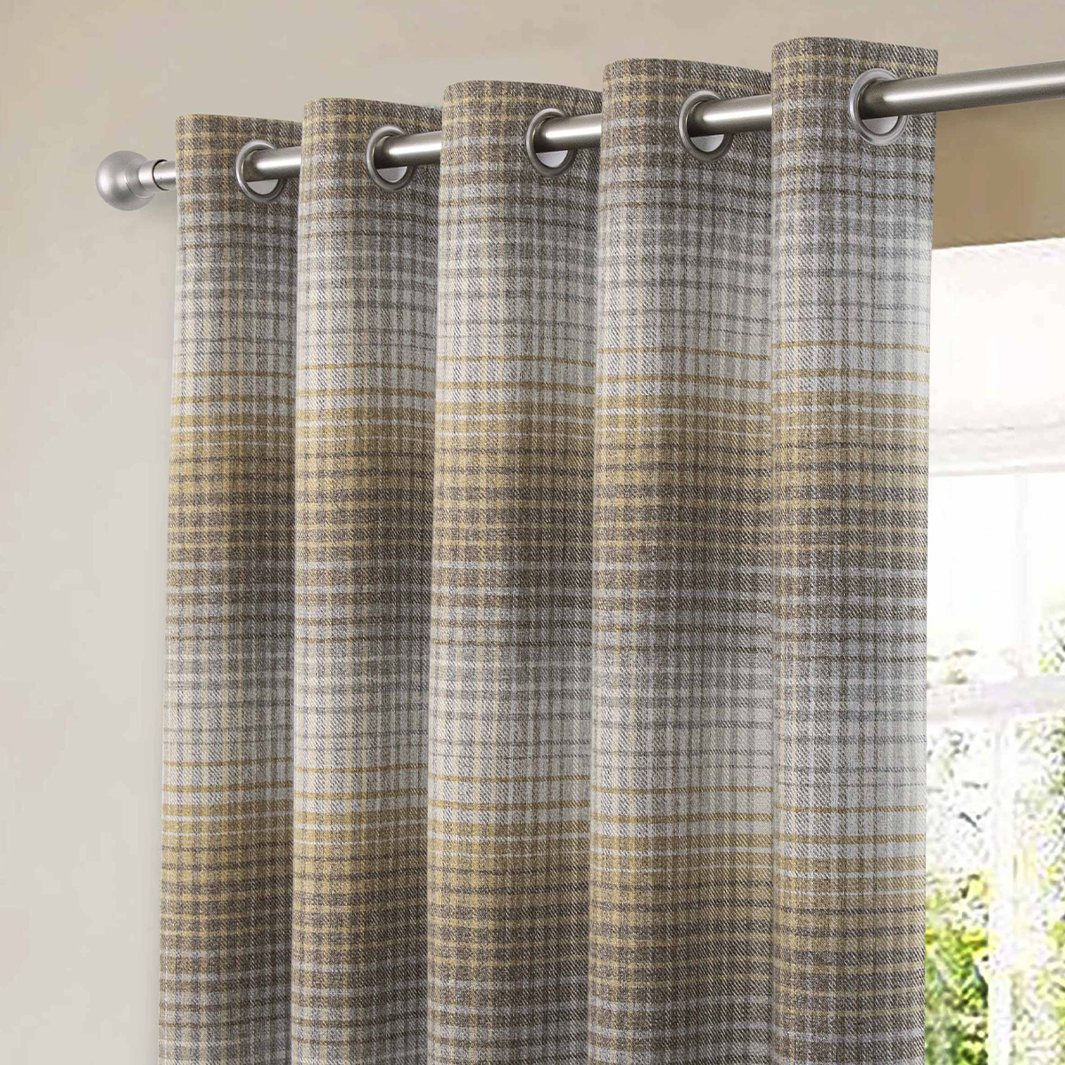 Elgin Sand Blackout Ready Made Eyelet Curtains
