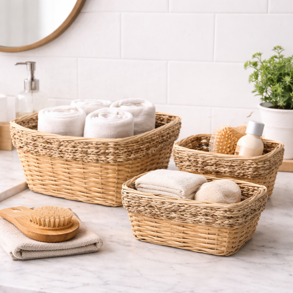 Sara Set of Three Wicker Baskets