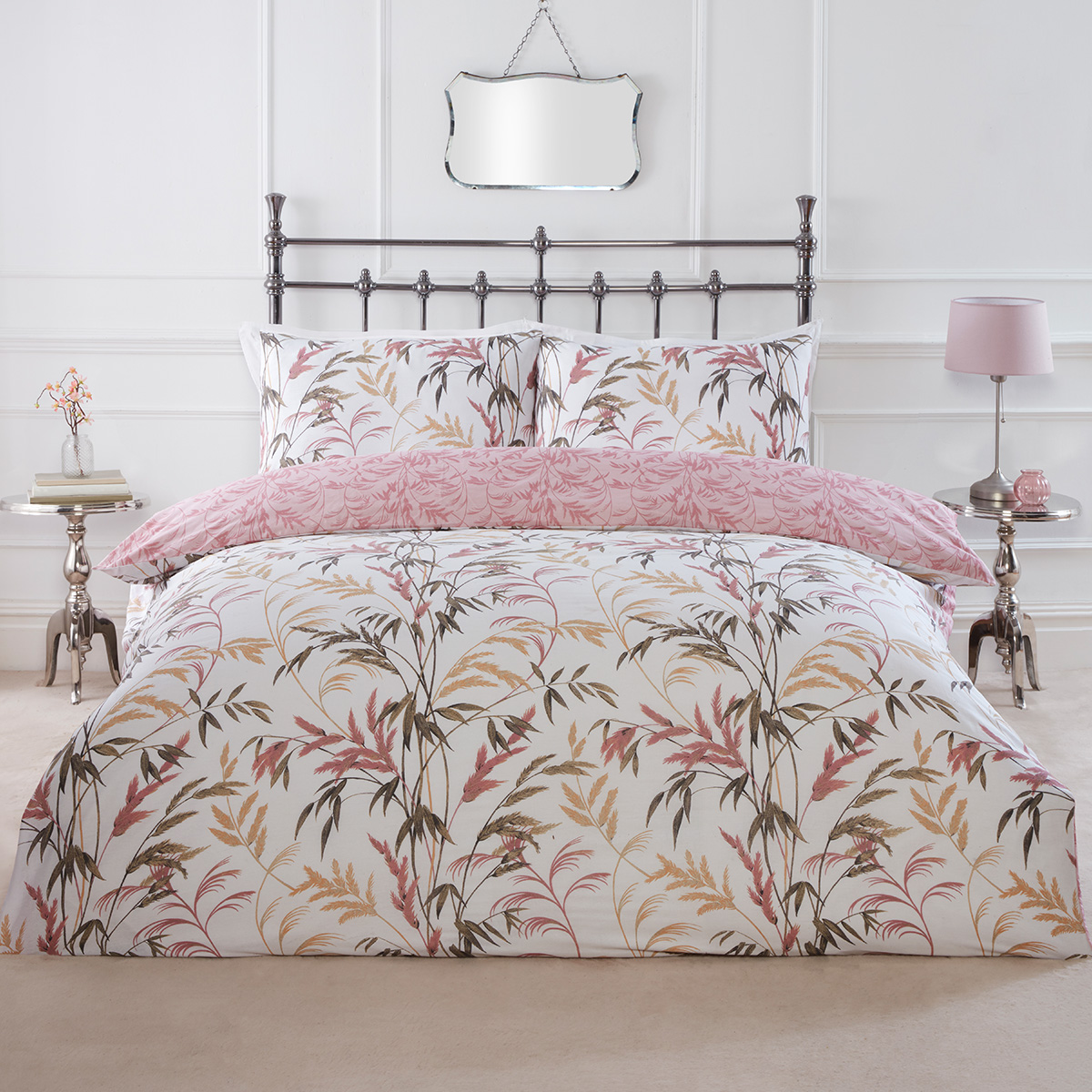 Savannah Pink Cotton Mix Duvet Cover Set