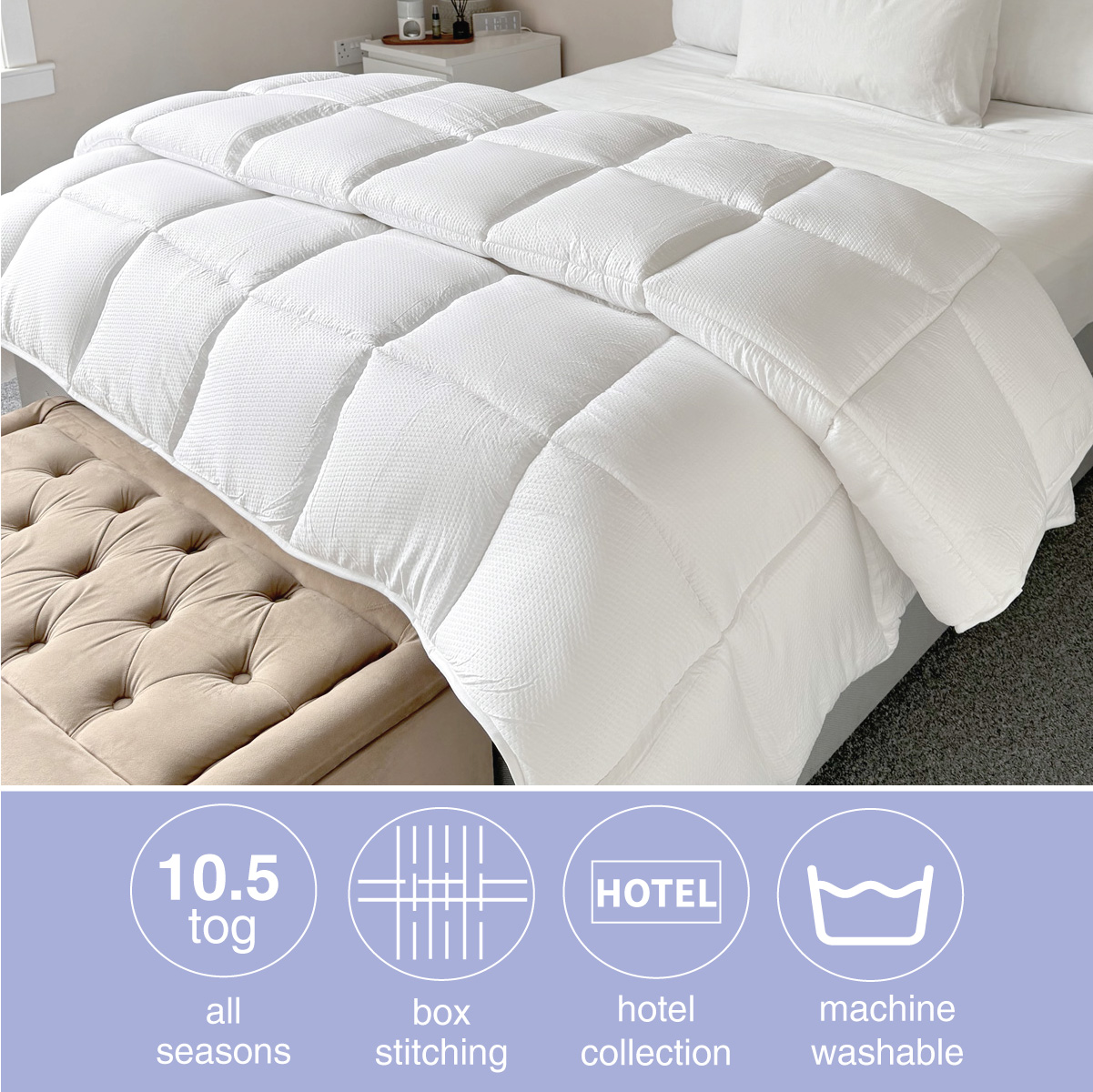 Relax Seersucker 10.5 Tog Duvet