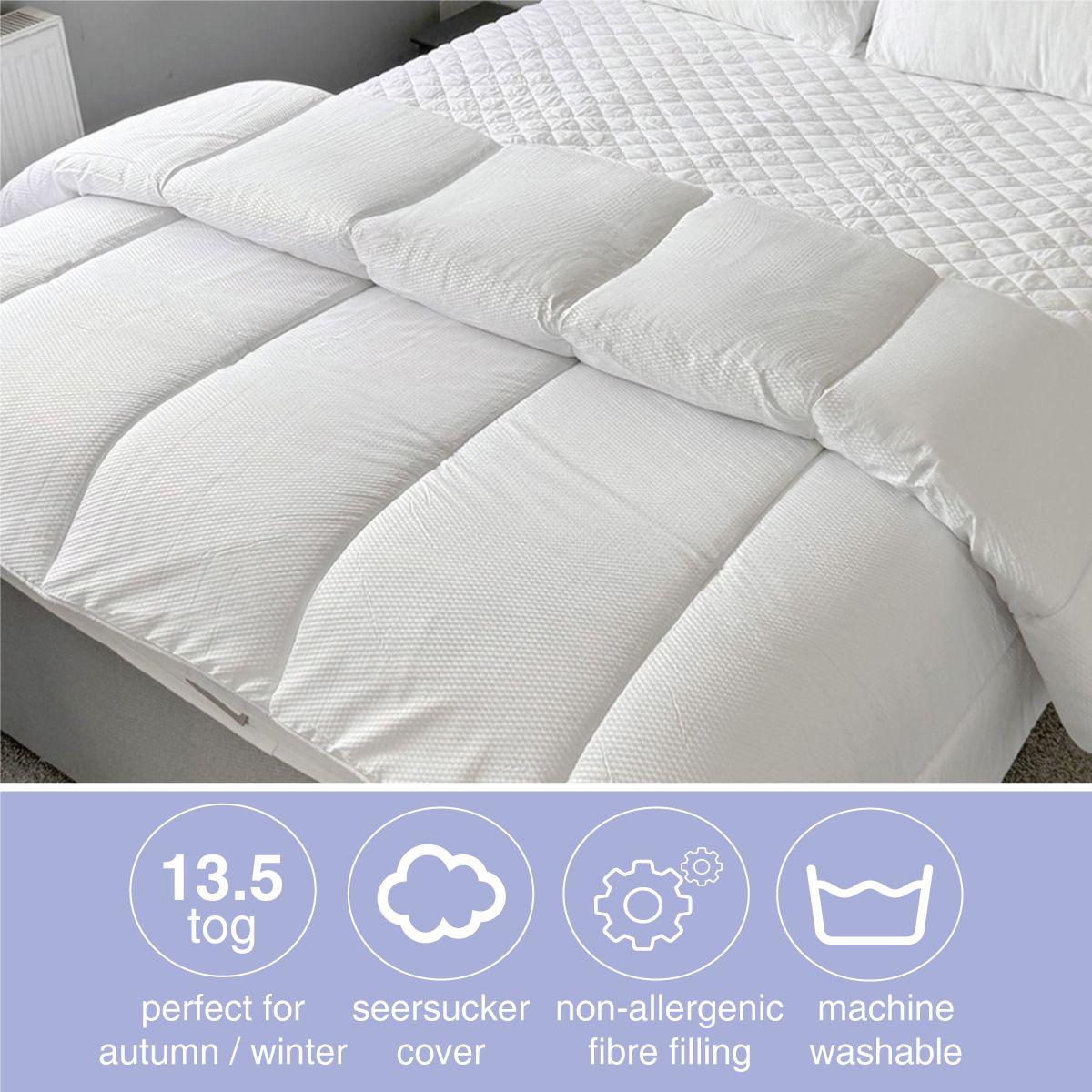 Seersucker 13.5 Tog Waffle Duvet