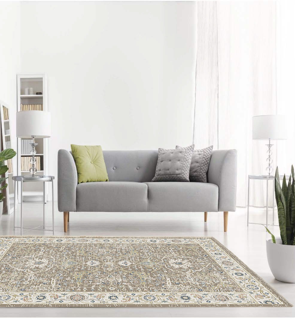 Serena Fringe Natural Washable Rug
