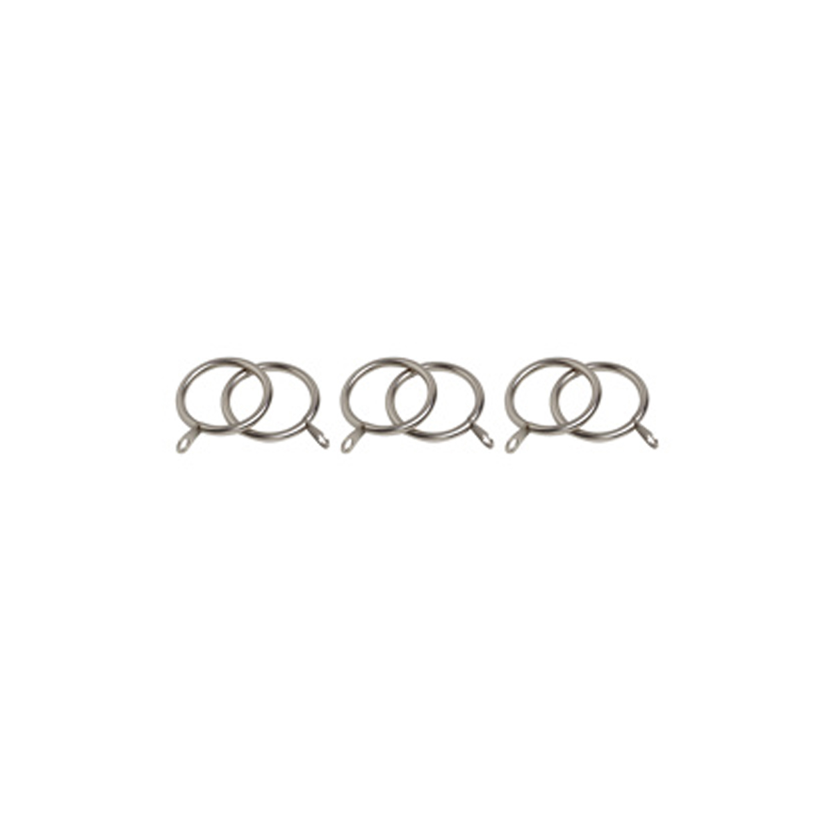 22/25mm Finesse Chrome Curtain Rings 6 Pack
