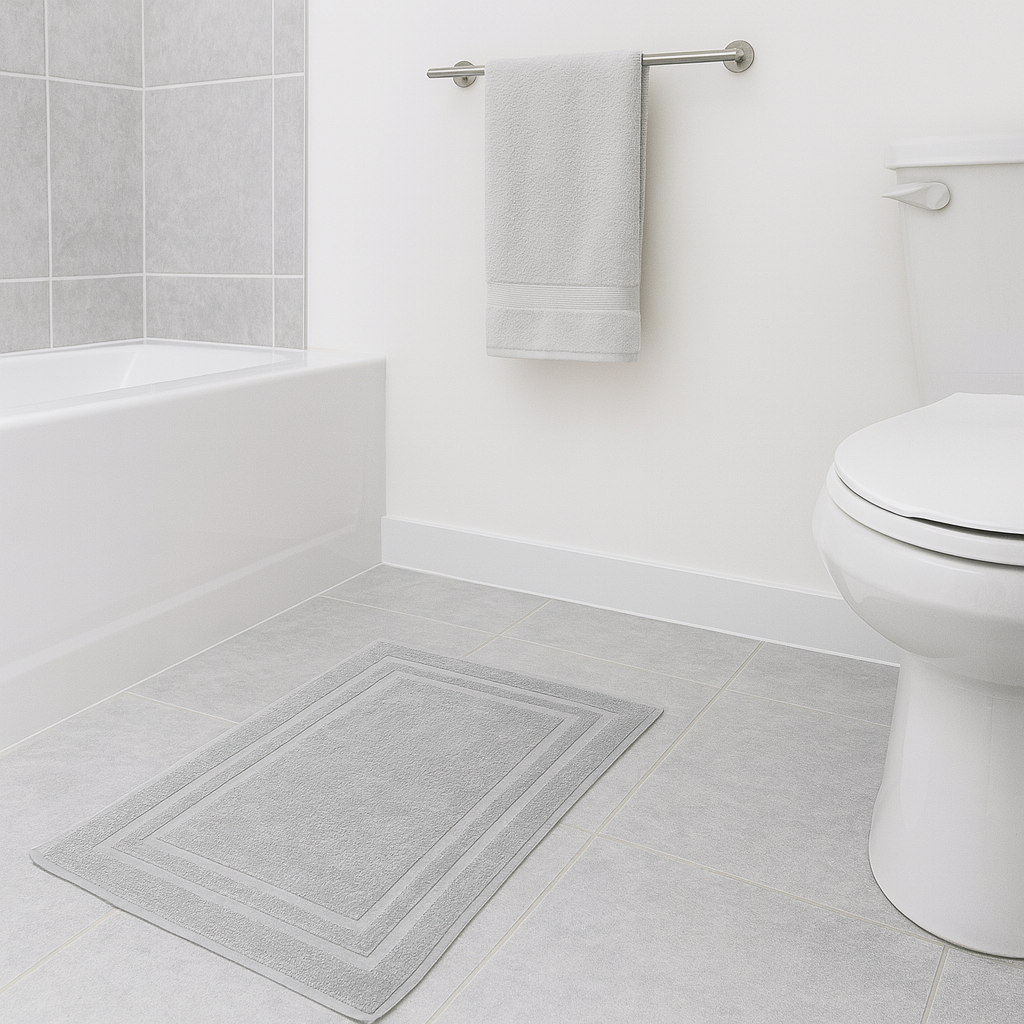 500gsm Zero Twist Silver Bathmat