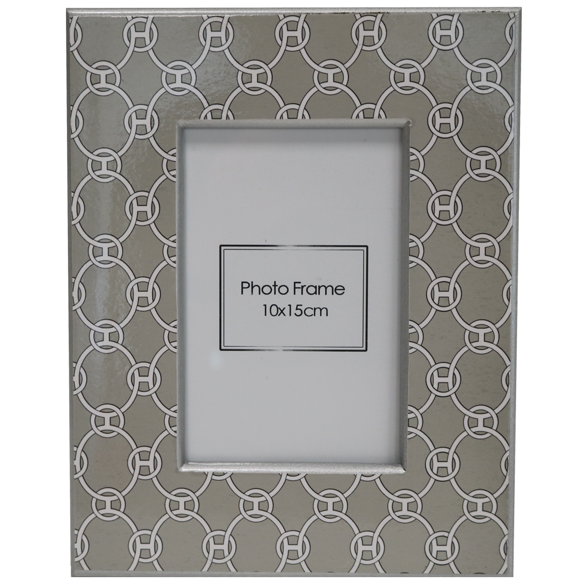 Geometric Small Grey Photo Frame